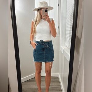 Pacsun tie waist skirt denim - Pacsun skirt - Pacsun denim skirt